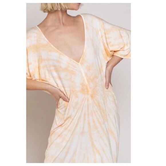 Tie Dye Dolman high low knitTunic Top - Picture 3 of 15